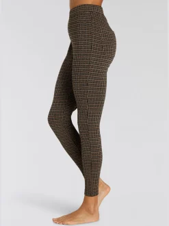 Legging brillant à carreaux