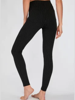 Legging caleçon extensible à fines rayures