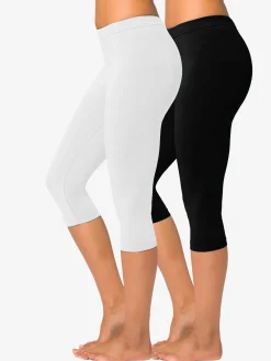 Legging corsaire lot de 2 leggings basiques, longueur 3/4