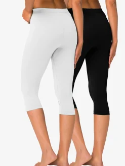 Legging corsaire lot de 2 leggings basiques, longueur 3/4