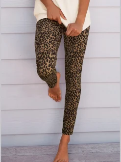 Legging en coton doux avec imprimé animal