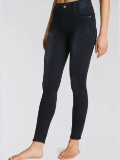 Legging en jean jegging sans coutures à l'aspect jean imprimé