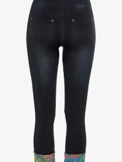 Legging en jean jegging sans coutures à l'aspect jean imprimé