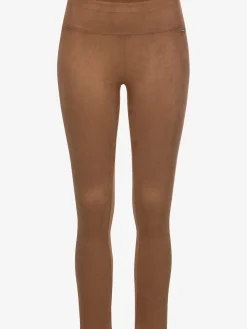 Legging imitation cuir velours