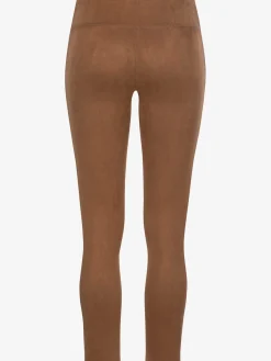 Legging imitation cuir velours