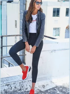 Legging imitation cuir velours