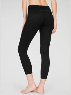 Legging imitation cuir velours