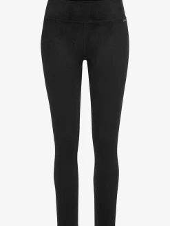 Legging imitation cuir velours