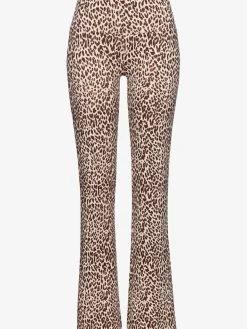 Legging évasé à imprimé léopard