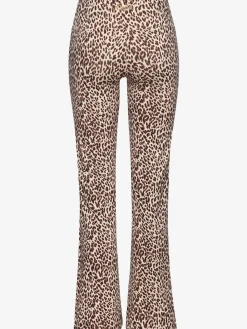 Legging évasé à imprimé léopard