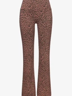 Legging évasé à imprimé léopard
