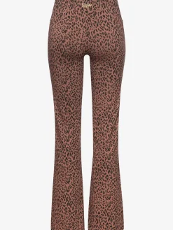Legging évasé à imprimé léopard