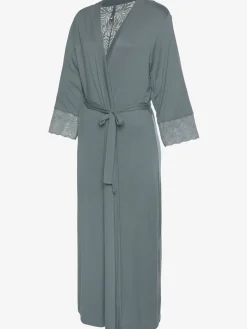 Élégant kimono maxi avec détails en dentelle