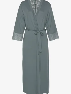 Élégant kimono maxi avec détails en dentelle