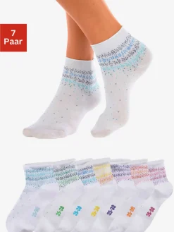 Lot de 7 paires de socquettes tendance pour femme h.i.s
