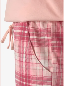 Lot de 2 pyjamas au motif fleuri et à carreaux
