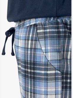 Lot de 2 pyjamas au motif fleuri et à carreaux