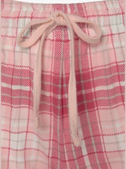Lot de 2 pyjamas courts au motif fleuri et à carreaux