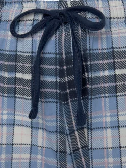 Lot de 2 pyjamas courts au motif fleuri et à carreaux