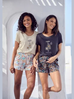 Lot de 2 pyjamas courts confortables