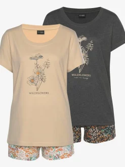 Lot de 2 pyjamas courts confortables