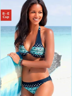 Maillot de bain à armatures motif à losanges tendance