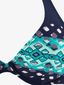 Maillot de bain à armatures motif à losanges tendance