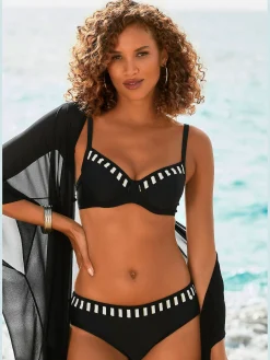 Maillot de bain à armatures rayures élégantes