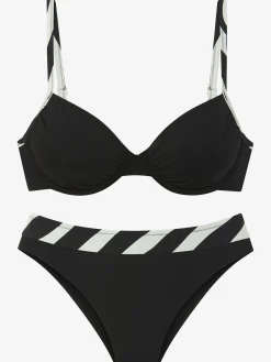 Maillot de bain à armatures style uni moderne avec détails contrastés