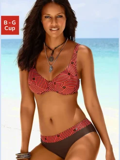 Maillot de bain à armatures imprimé graphique tendance