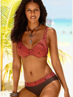 Maillot de bain à armatures imprimé graphique tendance