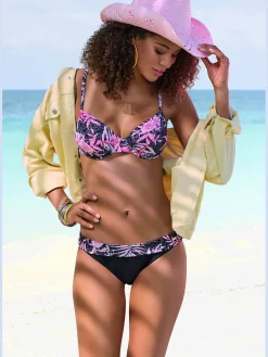 Maillot de bain à armatures « imprimé, effet de couleur différent pour chaque pièce »