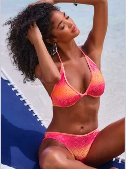 Maillot de bain à armatures broderie ajourée tendance avec dégradé de couleurs