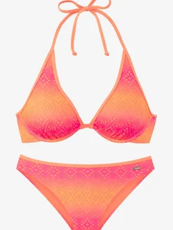 Maillot de bain à armatures broderie ajourée tendance avec dégradé de couleurs