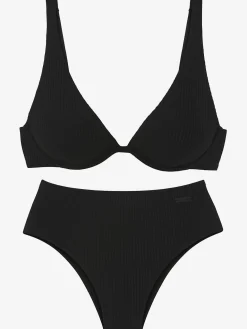 Maillot de bain à armatures structure côtelée tendance