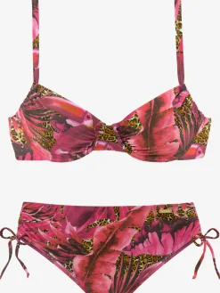 Maillot de bain à armatures aspect jungle