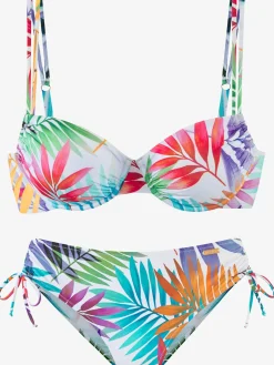 Maillot de bain à armatures imprimé feuilles tendance