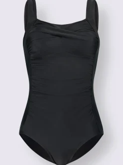 Maillot de bain 1 pièce noir corsage serré