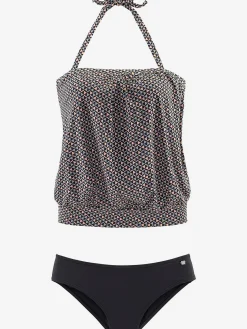 Maillot de bain 2 pièces imprimé géométrique