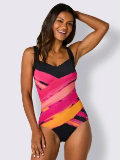 Maillot de bain aspect croisé coloré