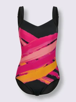 Maillot de bain aspect croisé coloré