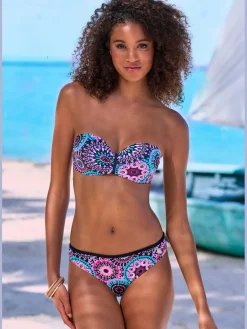 Maillot de bain bandeau à armatures design kaléidoscope : chaque pièce est unique