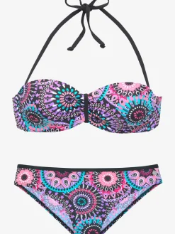Maillot de bain bandeau à armatures design kaléidoscope : chaque pièce est unique