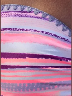 Maillot de bain bandeau à armatures design rayé coloré