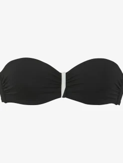 Maillot de bain bandeau à armatures style uni moderne avec détails contrastés