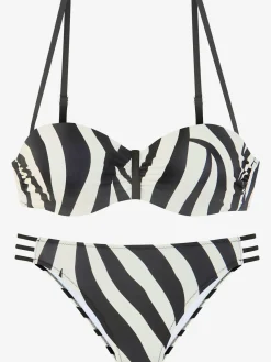 Maillot de bain bandeau à armatures design animal élégant