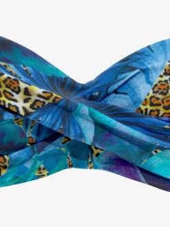 Maillot de bain bandeau à armatures aspect jungle