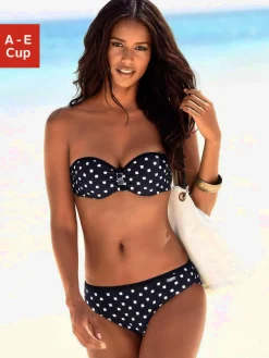 Maillot de bain bandeau à armatures design tendance