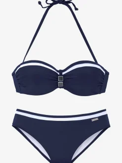 Maillot de bain bandeau à armatures style marin moderne