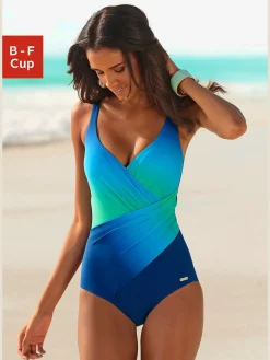 Maillot de bain dégradé de couleurs. effet cache-cœur